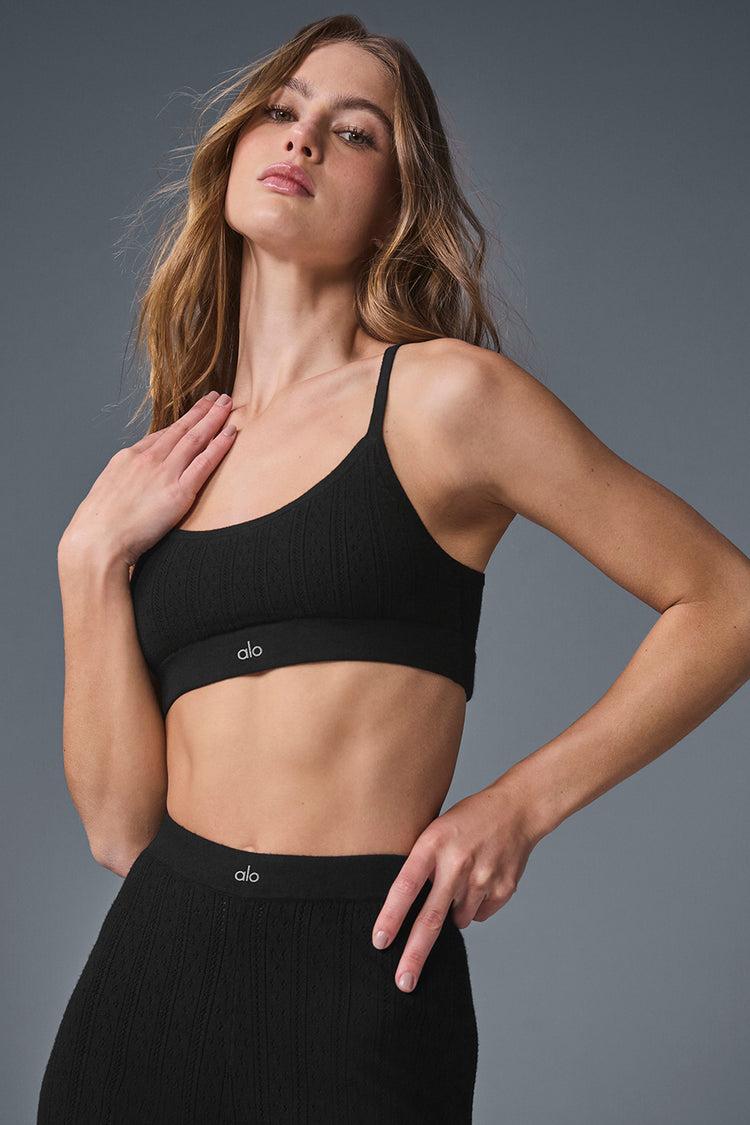 Pointelle Sweater Be Mine Bra - Black Product Image