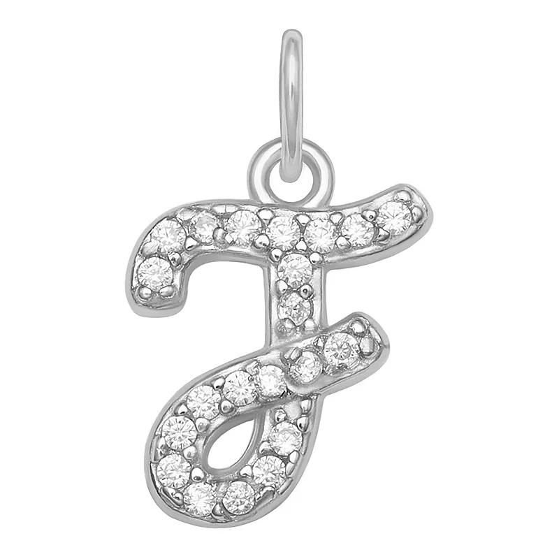LC Lauren Conrad Sterling Silver Cubic Zirconia Initial Charm, Womens, Gold Tone O Product Image