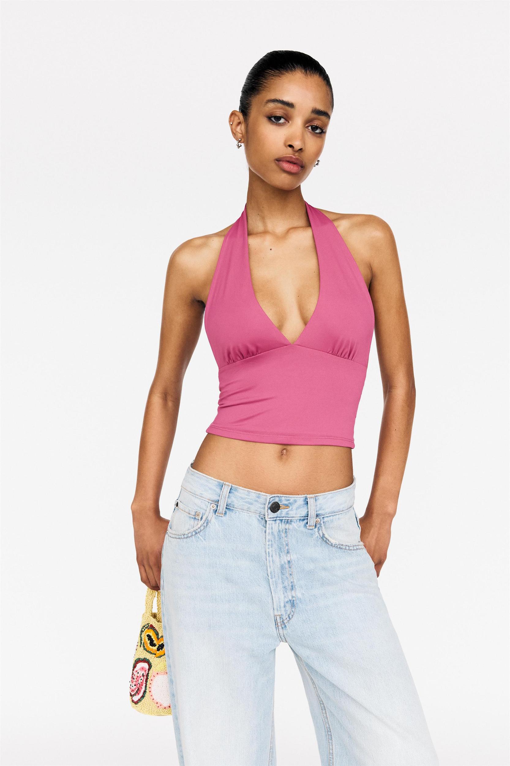 Open-back halter top Product Image