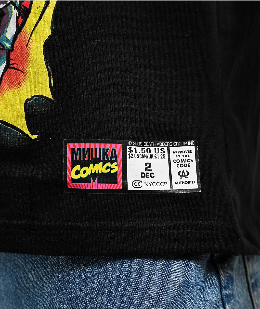 Mishka Comics Black T-Shirt Product Image
