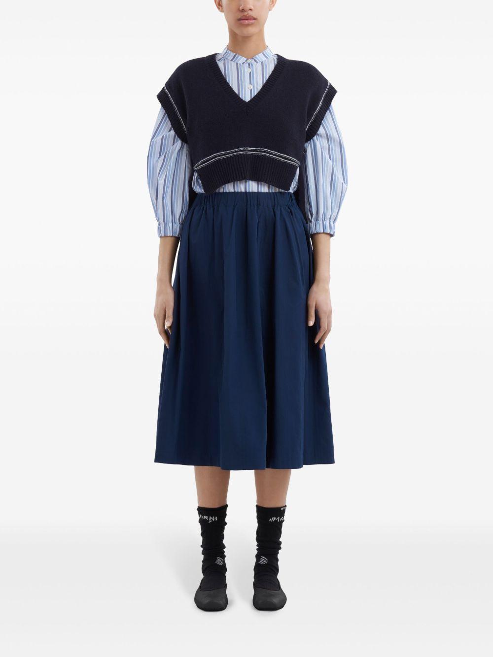 A-line cotton midi skirt Product Image