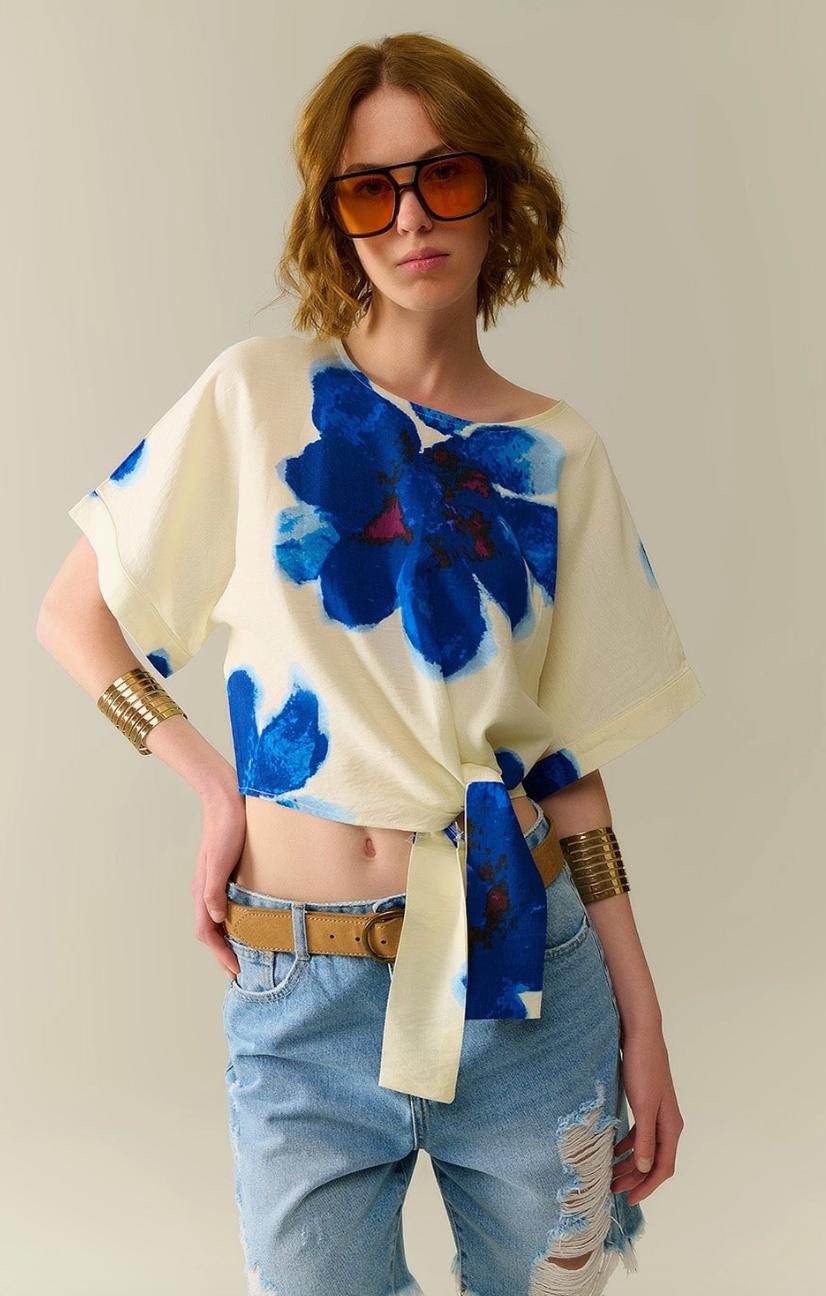 Tropical Print Blouse Product Image