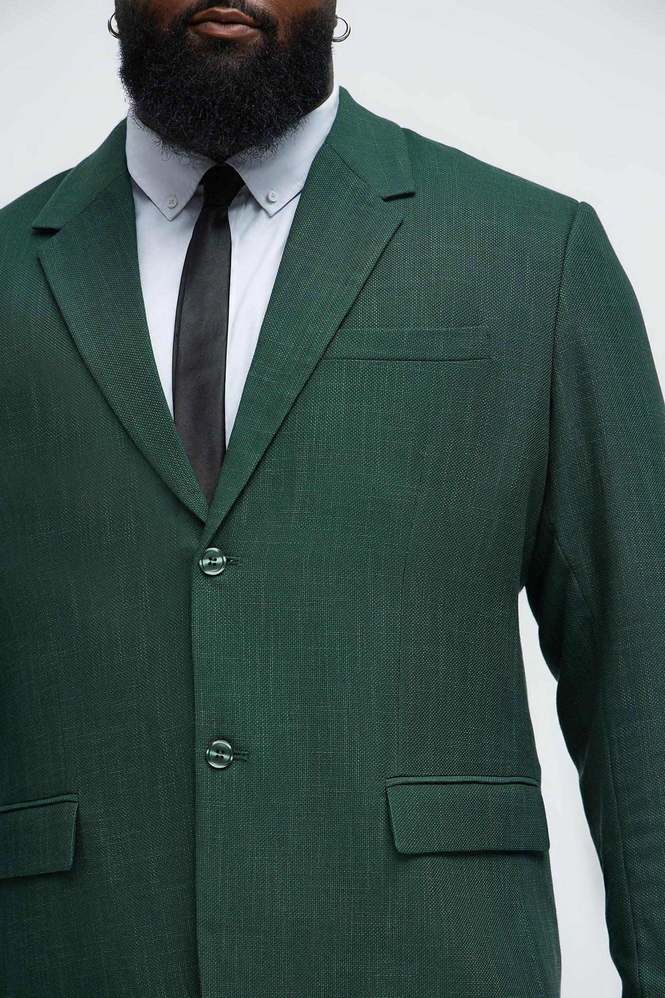 Shepton Solid Texture Blazer - Green Product Image