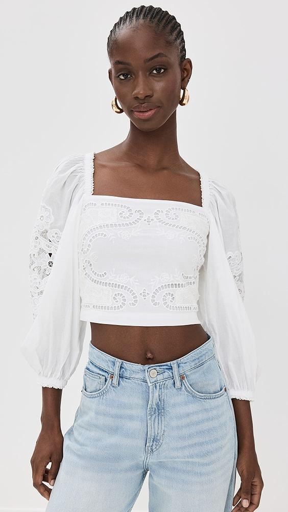 FARM Rio Lace Blouse | Shopbop Product Image