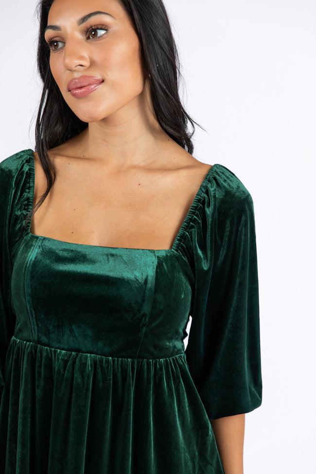 Evergreen Beauty Velvet Dress FINAL SALE Product Image