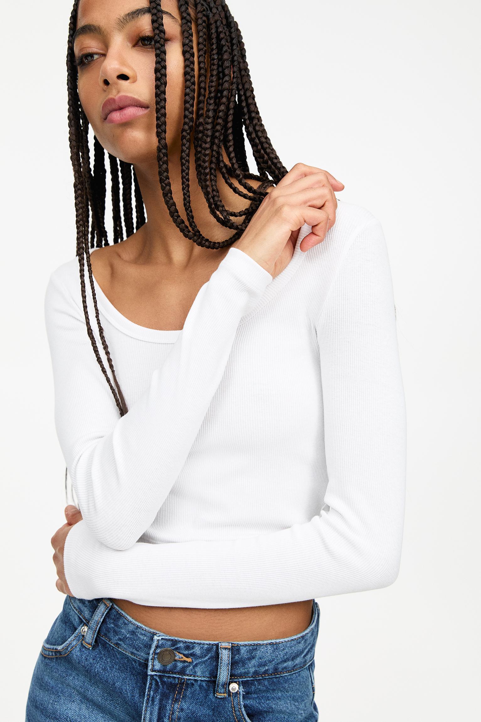 Ribbed long sleeve top Product Image