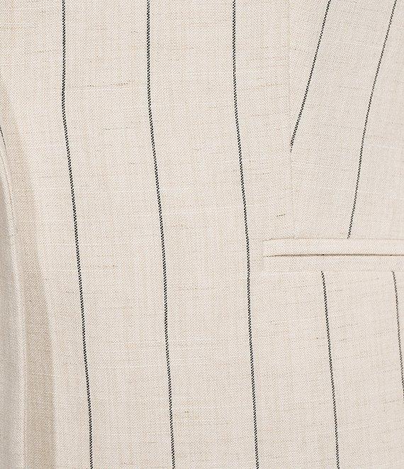 Kasper Pinstripe Notch Collar One-Button Jacket Product Image