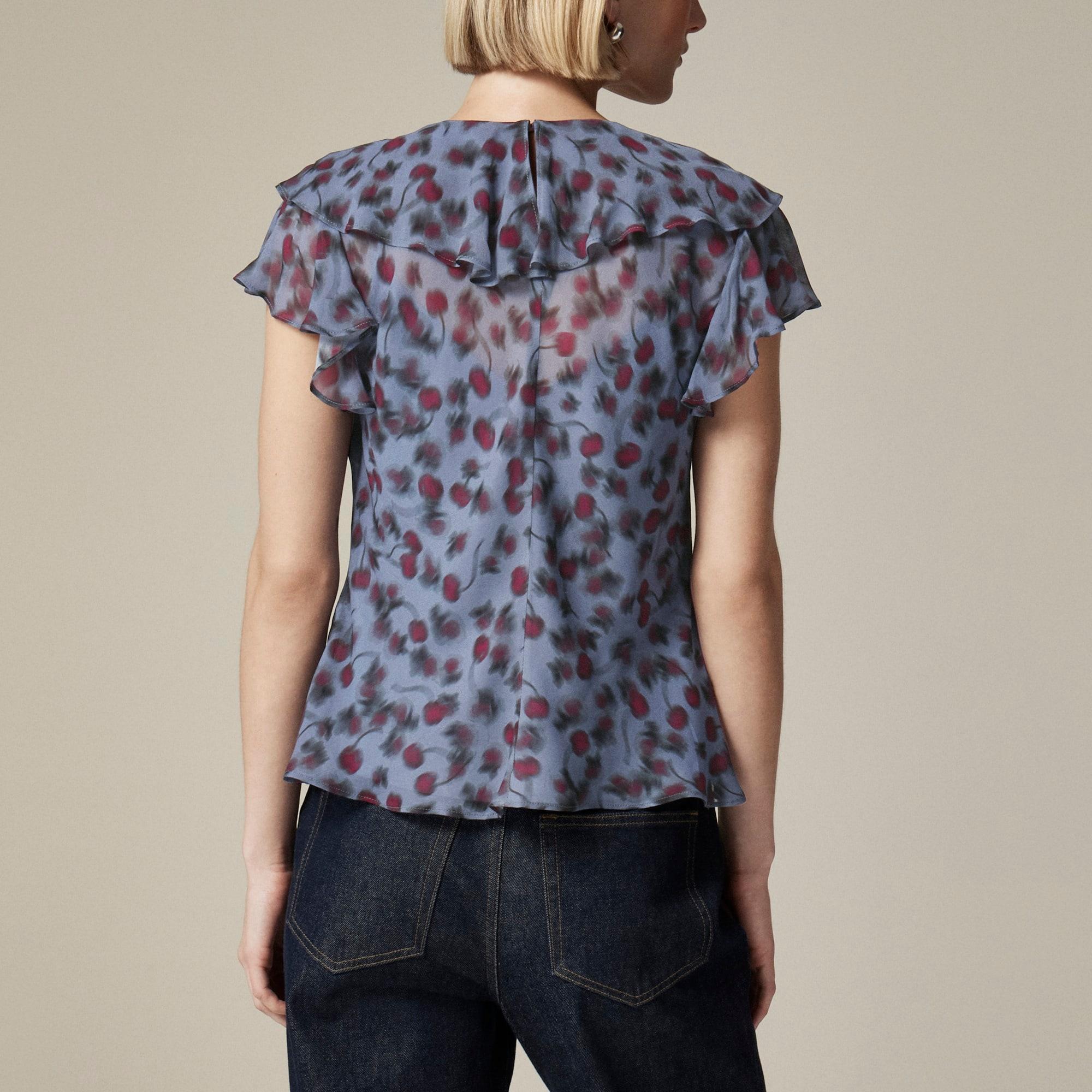 Ruffle chiffon top Product Image