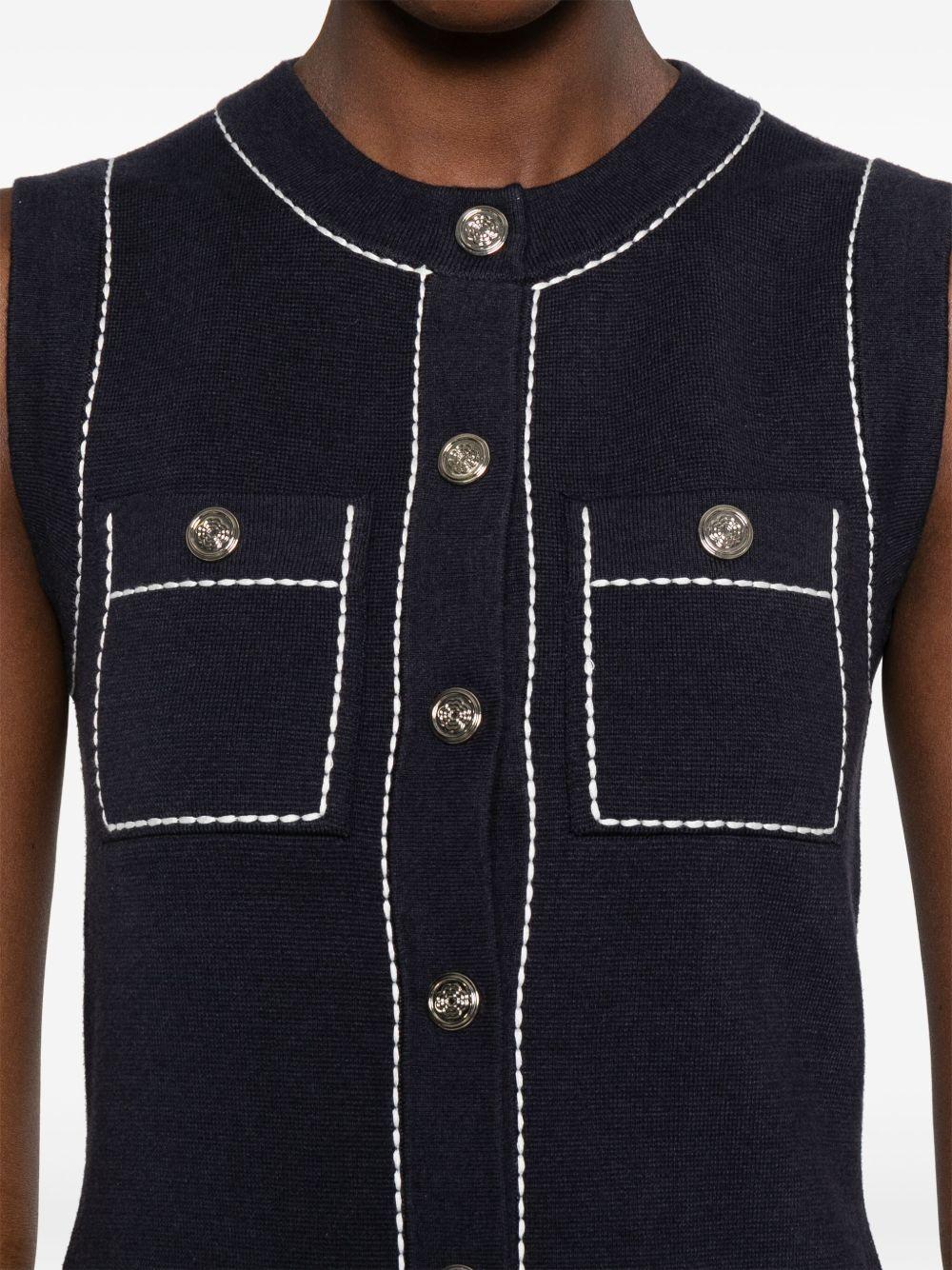 contrast-stitch mini dress Product Image