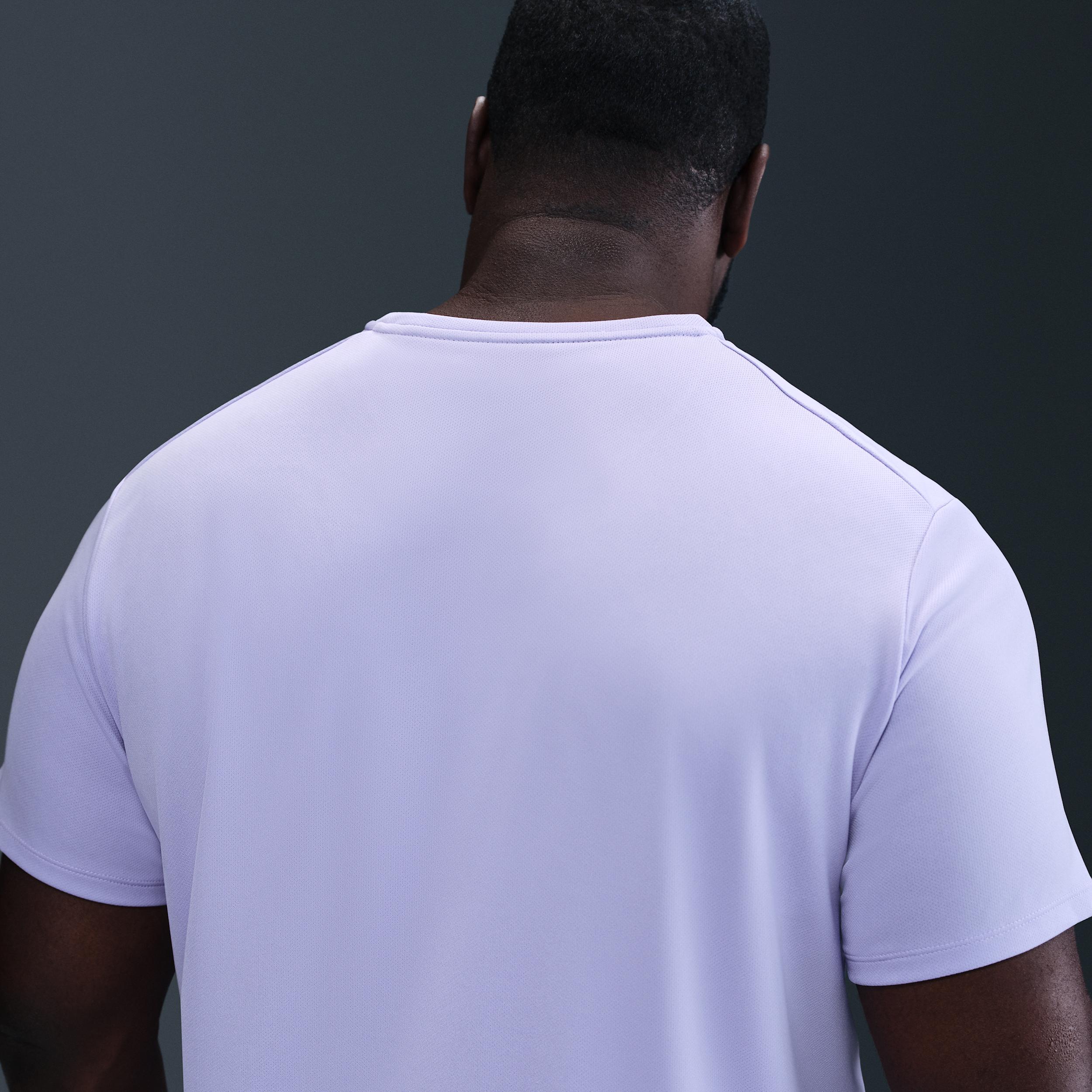 Nike Mens Miler Dri-FIT UV Short-Sleeve Running Top | DV9315-515 Product Image