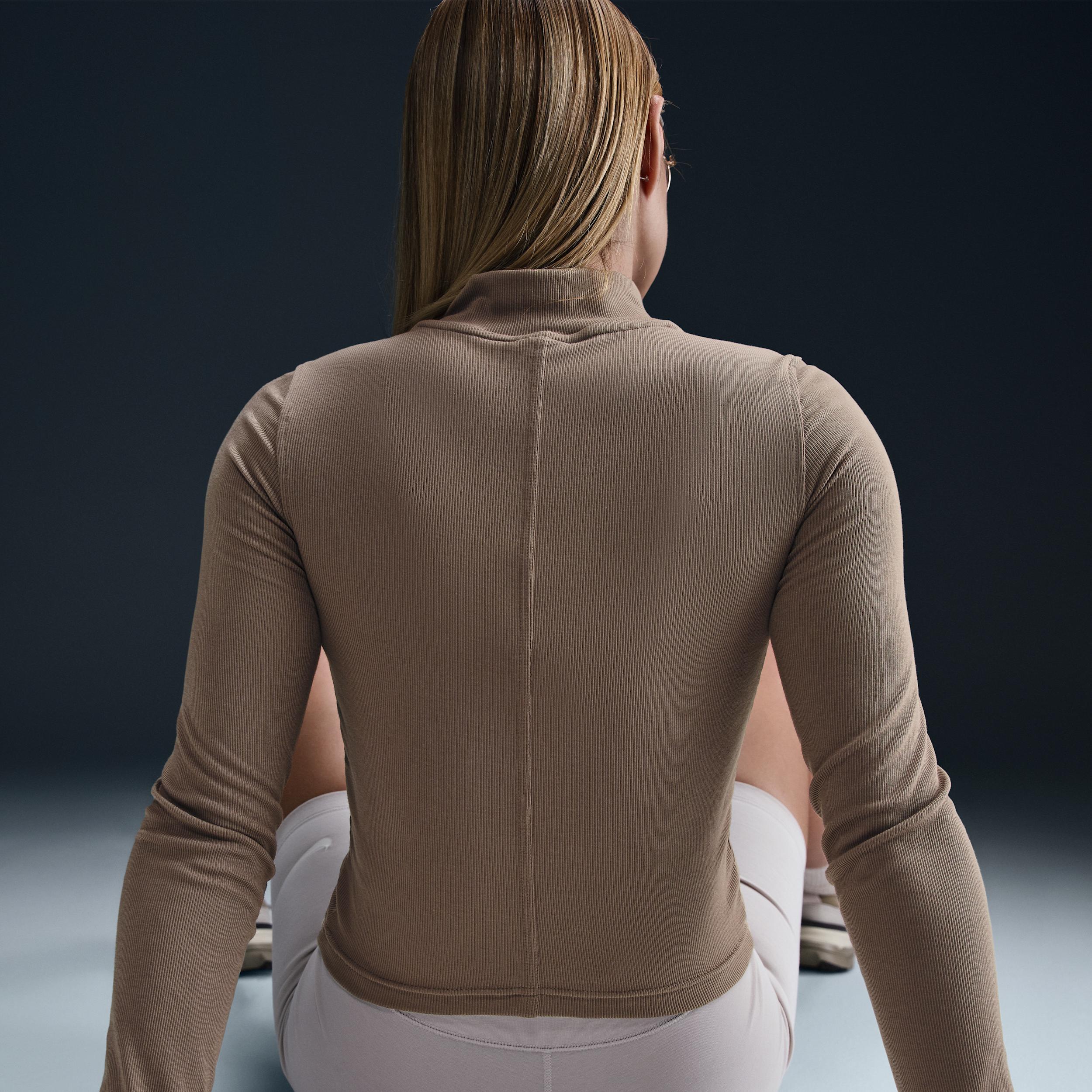 Nike Sportswear Essential Women's Ribbed Mock-Neck Long-Sleeve Top Product Image