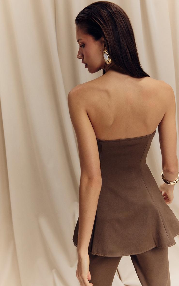 Dark Taupe Bandeau A-line Top Product Image