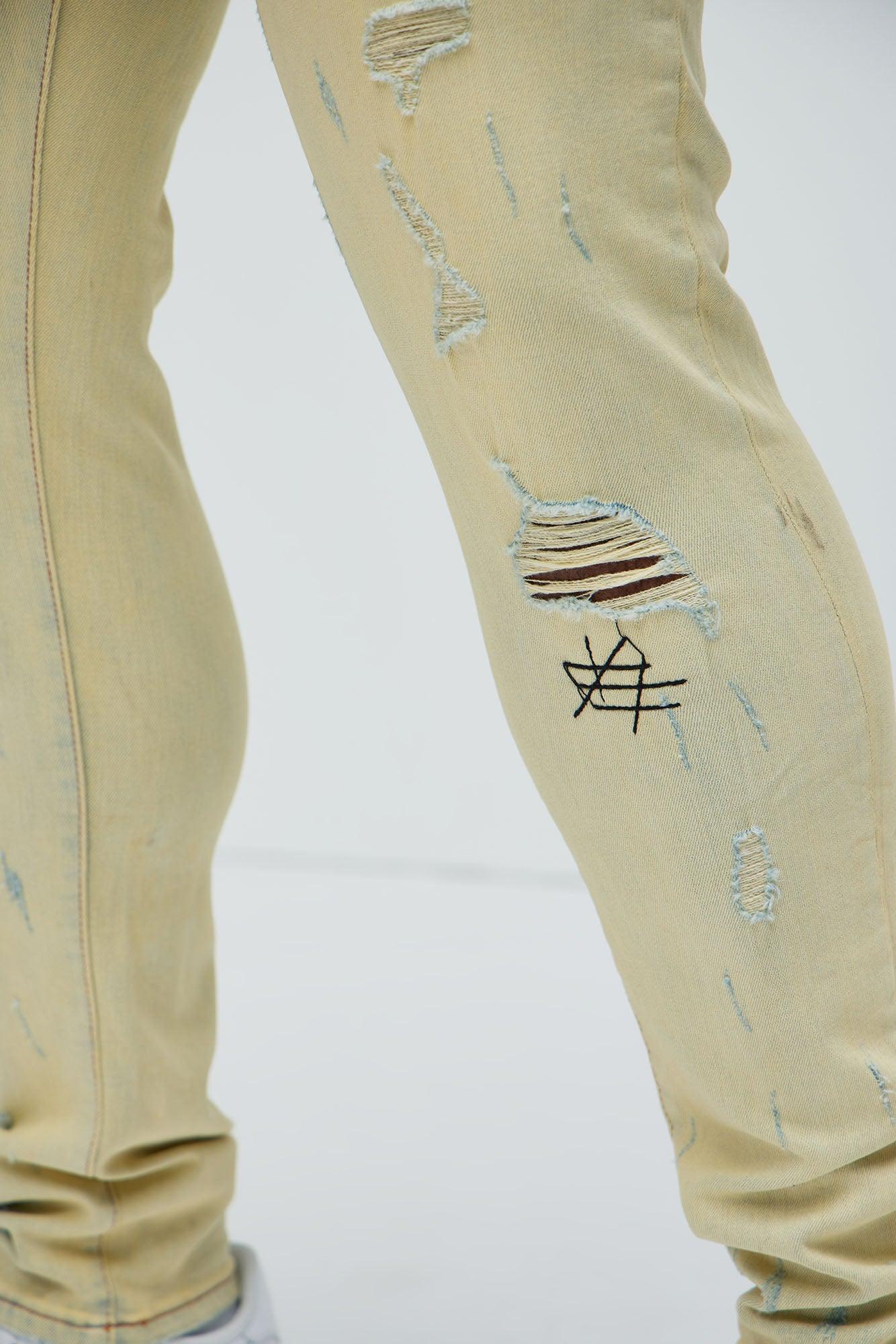 Got To Stay Up Slim Jeans - Light Wash Product Image