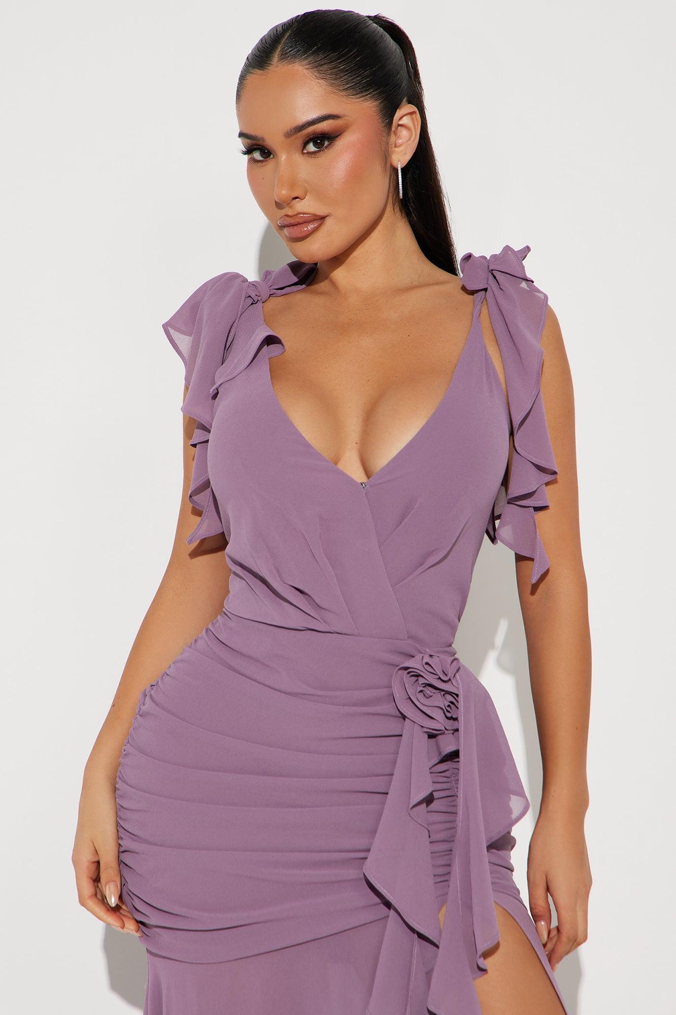 Arabella Chiffon Maxi Dress - Lavender Product Image