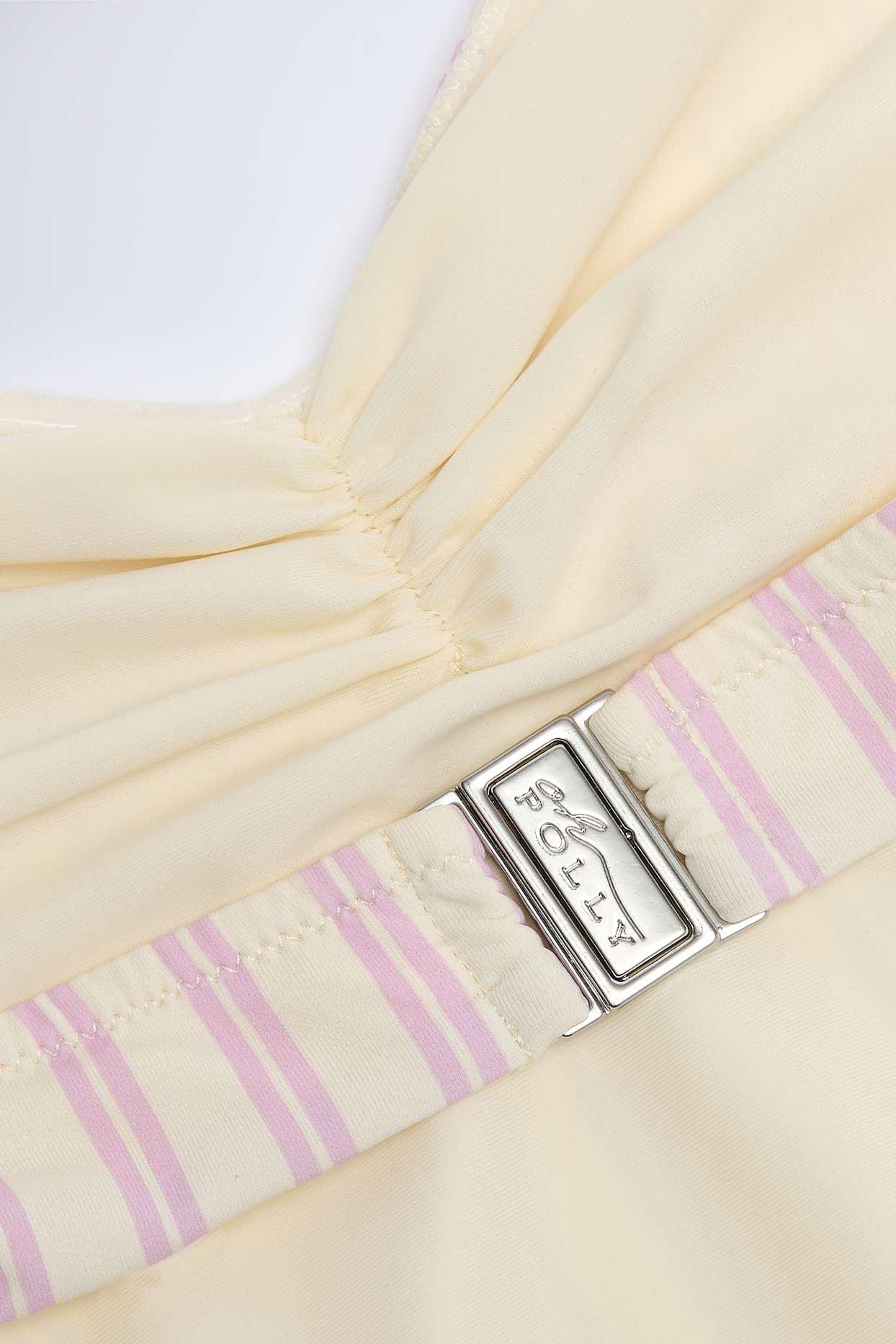 Cut-Out Halterneck Swimsuit in Mauve Product Image