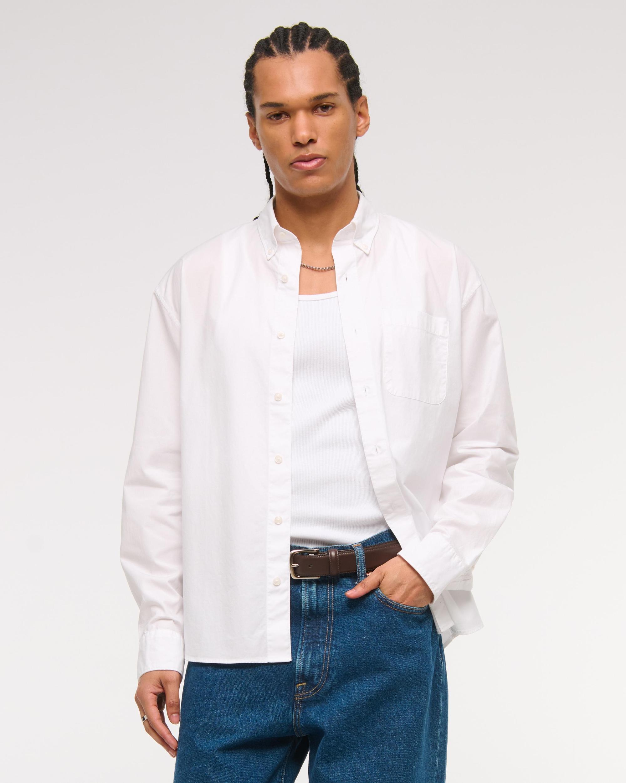 Poplin Button-Up Shirt Product Image