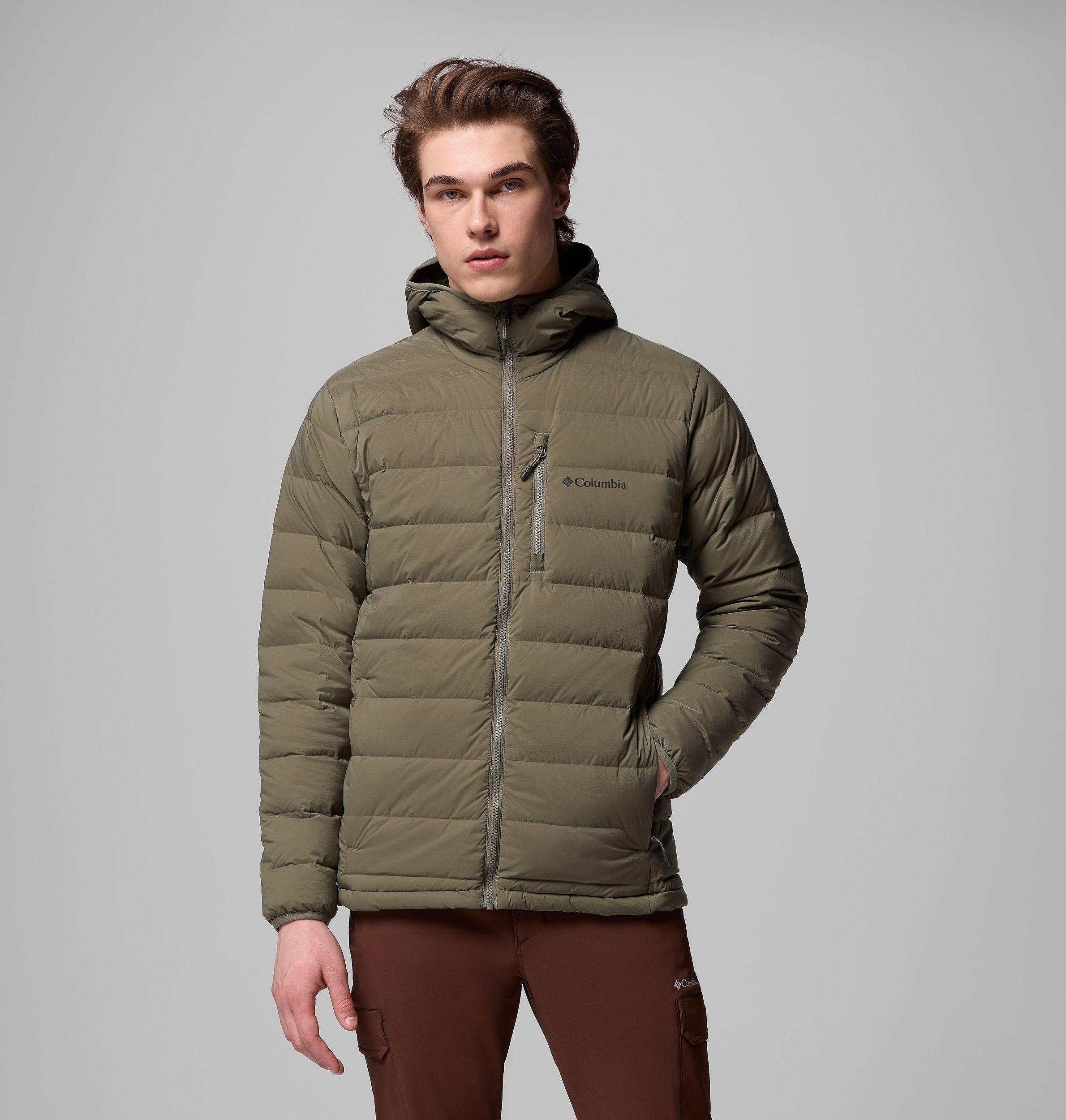 Columbia Mens Drift Peak Stretch Down Hooded Jacket- Product Image