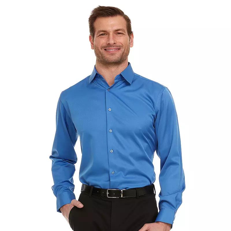 Men's Geoffrey Beene Slim-Fit Sateen Stretch Dress Shirt,  Product Image