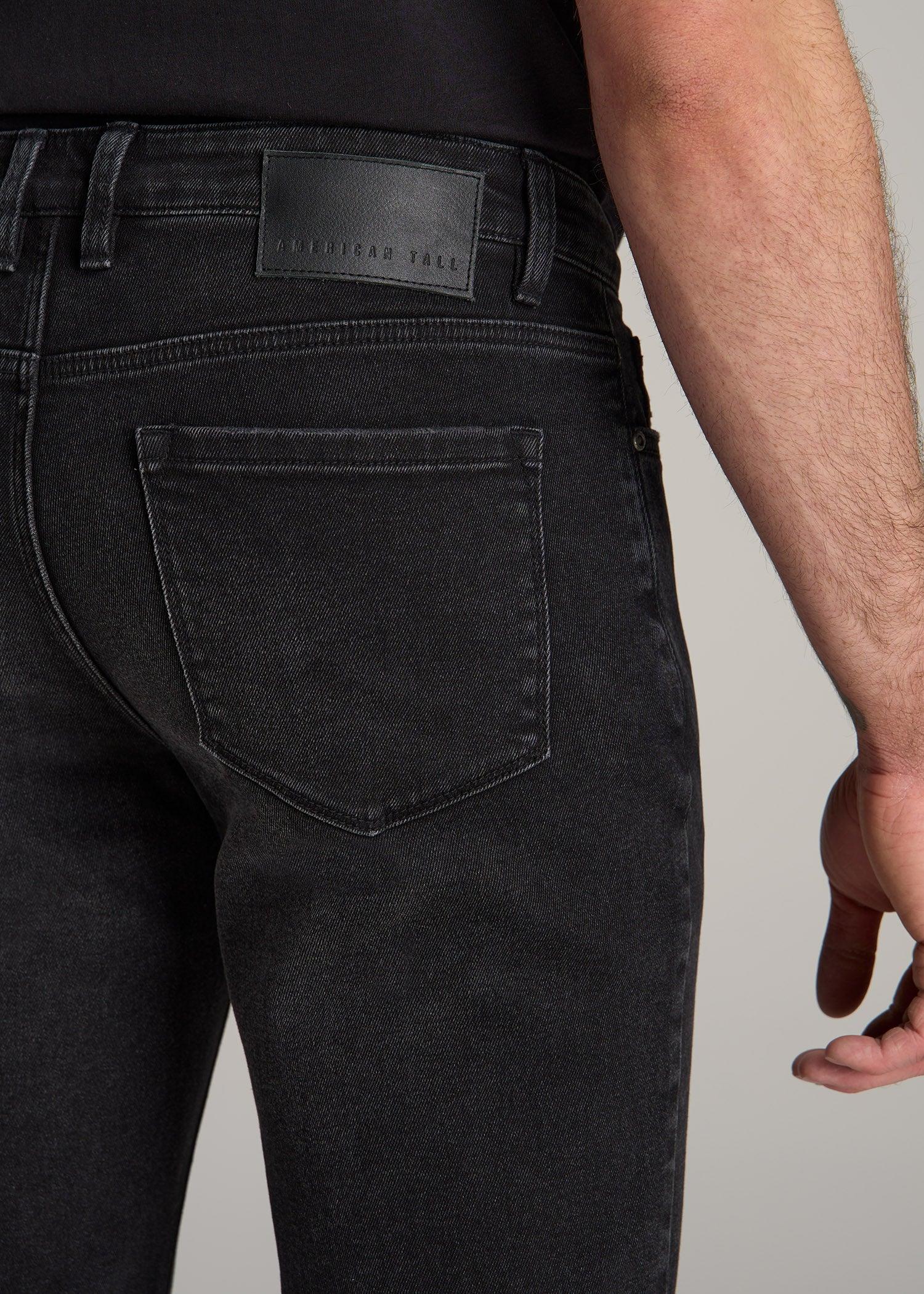 Dylan Slim Fit Jeans for Tall Men in Distressed Onyx Black Wash Product Image