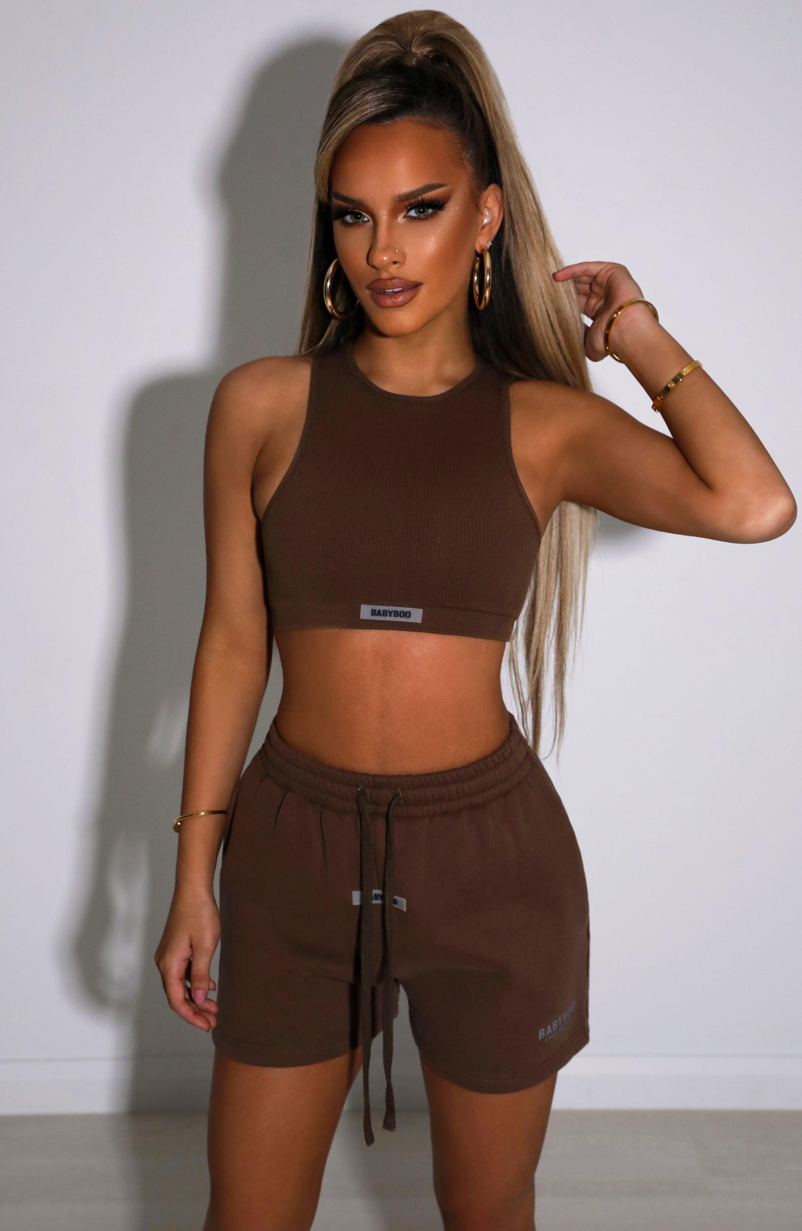 Cora Luxe Shorts - Chocolate Product Image
