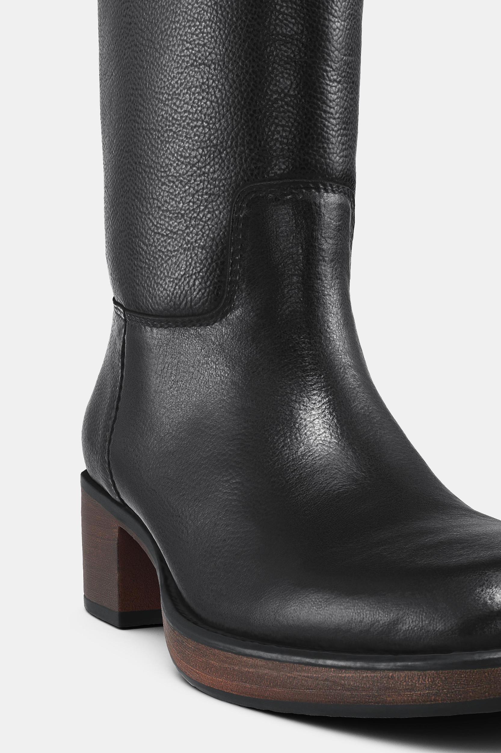 LEATHER HEEL BOOTS Product Image