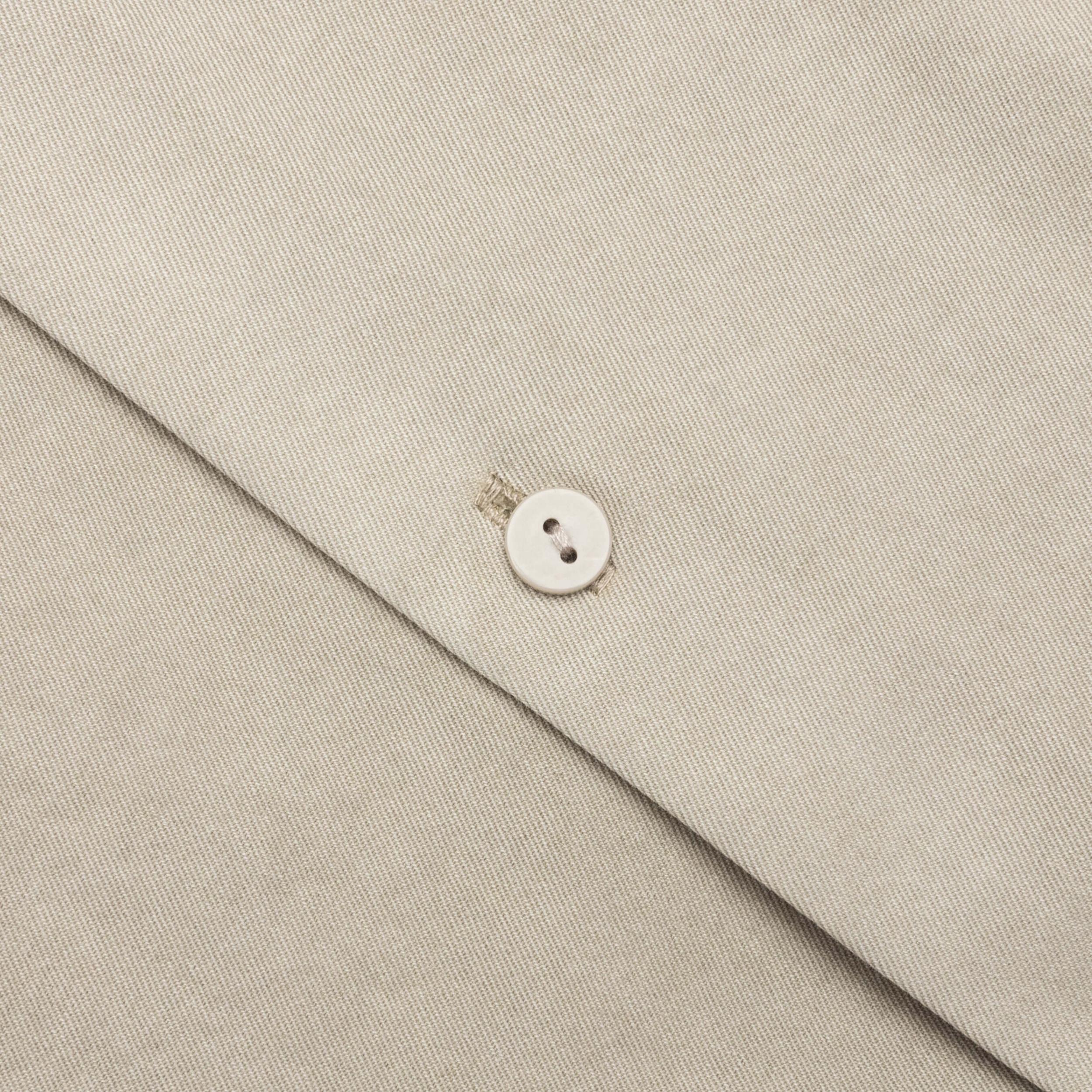 Short Sleeve Cotton Overshirt - Beige Male Product Image