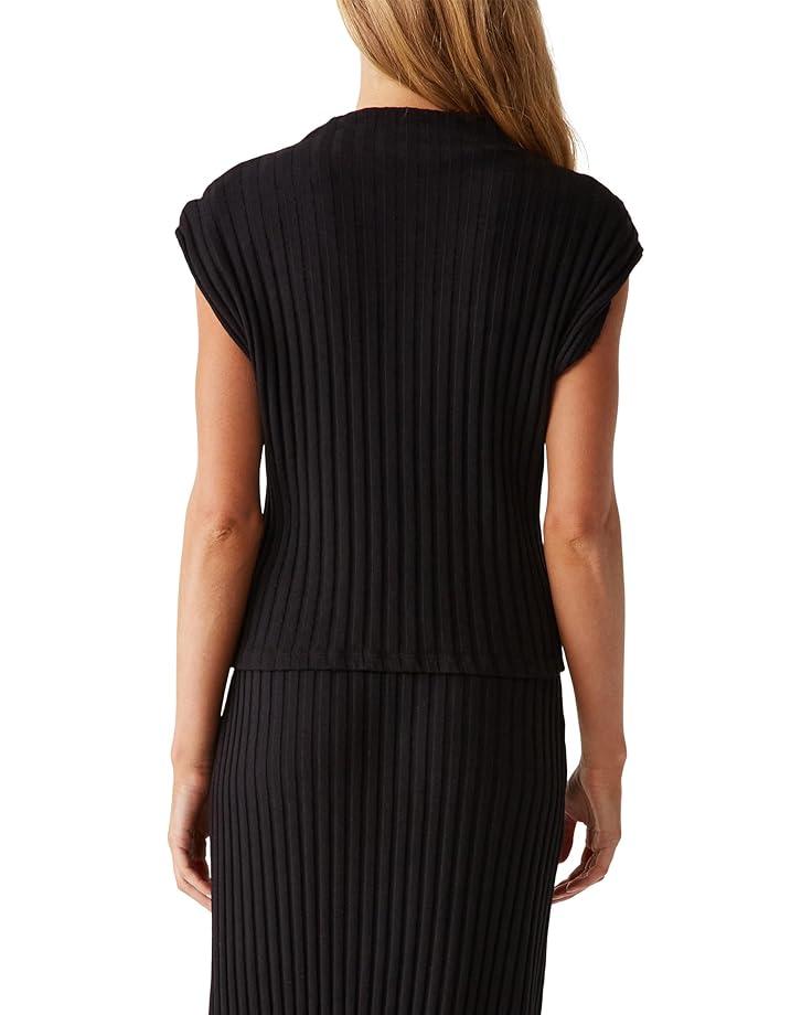 Reese Mock Neck Power Shoulder Top Product Image