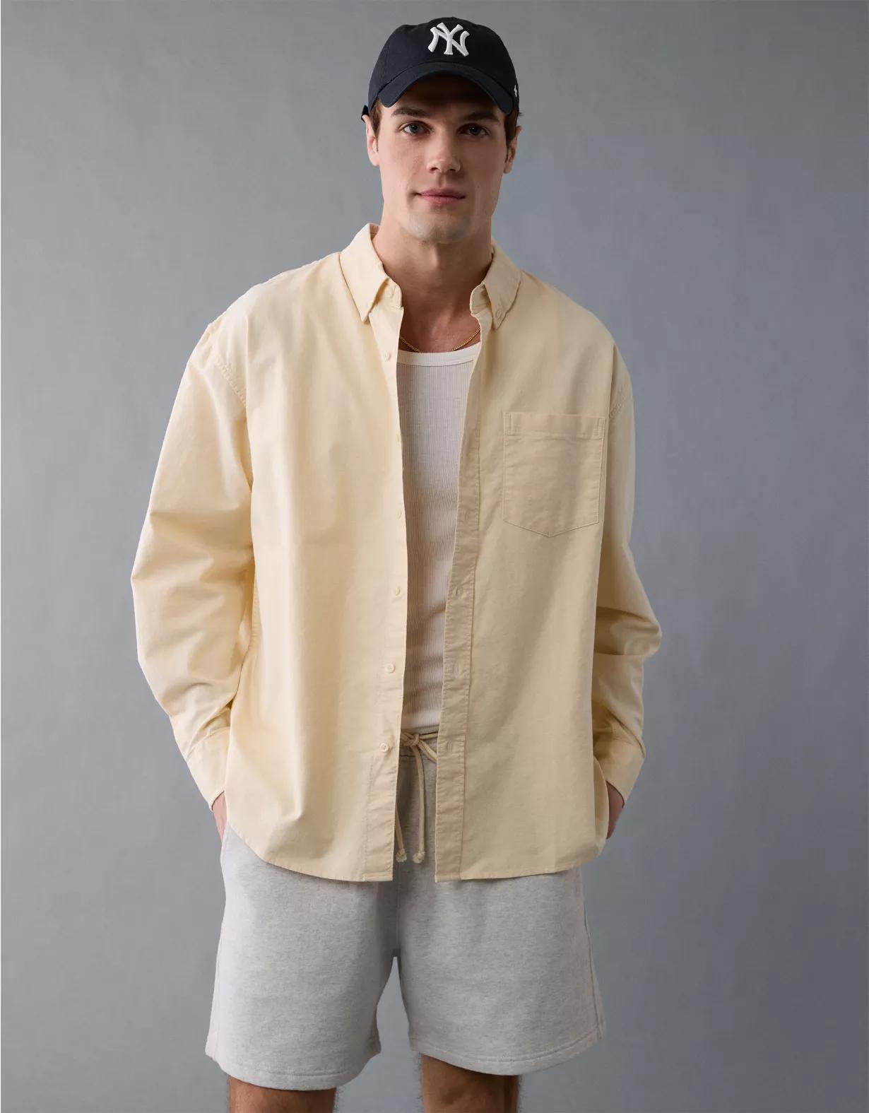 AE Everyday Relaxed Oxford Button-Up Shirt Product Image