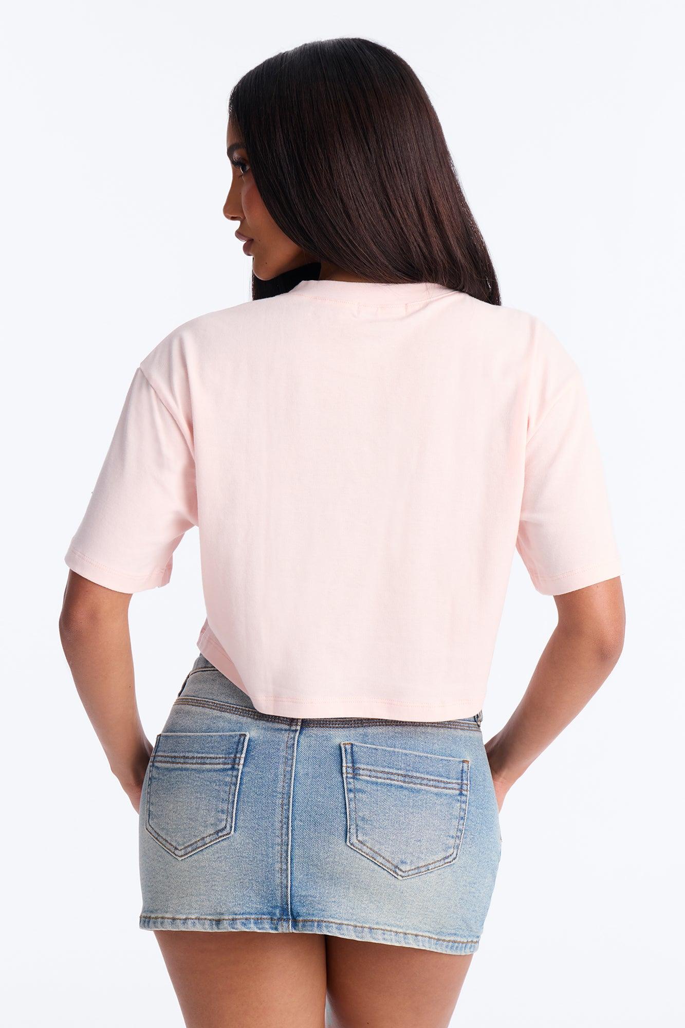 Bridesmaid Vibes Copped Tee - Pink Female Product Image