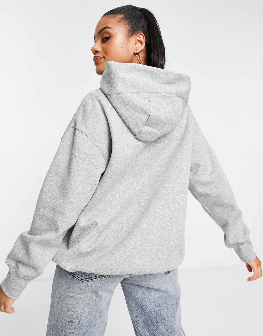 Nike Phoenix Fleece oversized hoodie in gray Product Image