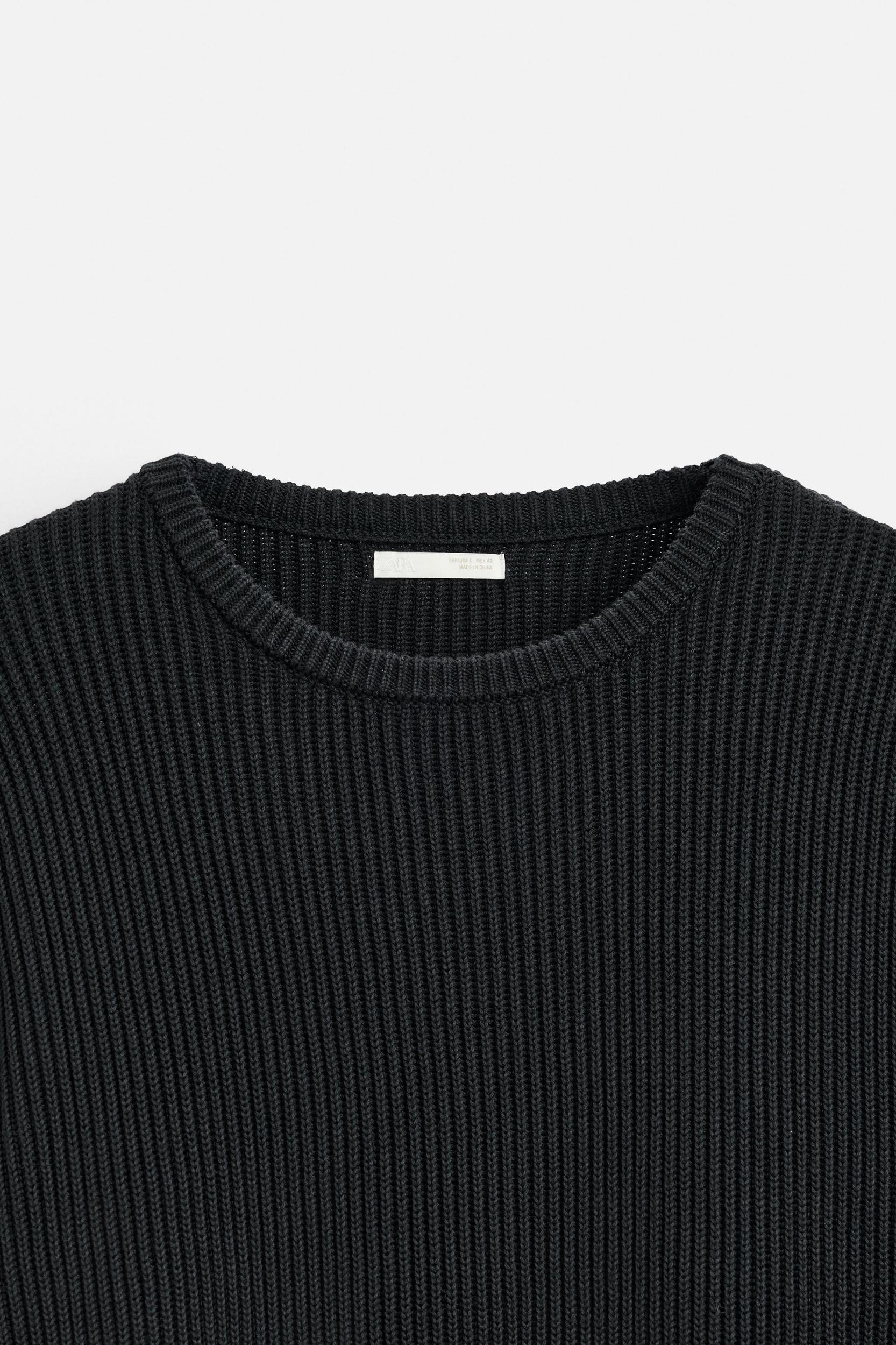 BUTTONED TEXTURED SWEATER Product Image