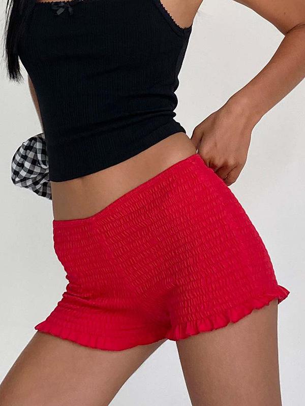 Solid Color Tight Shorts Product Image