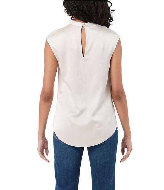 Trina Turk Mikan Satin Cowl Neck Cap Sleeve Top Product Image