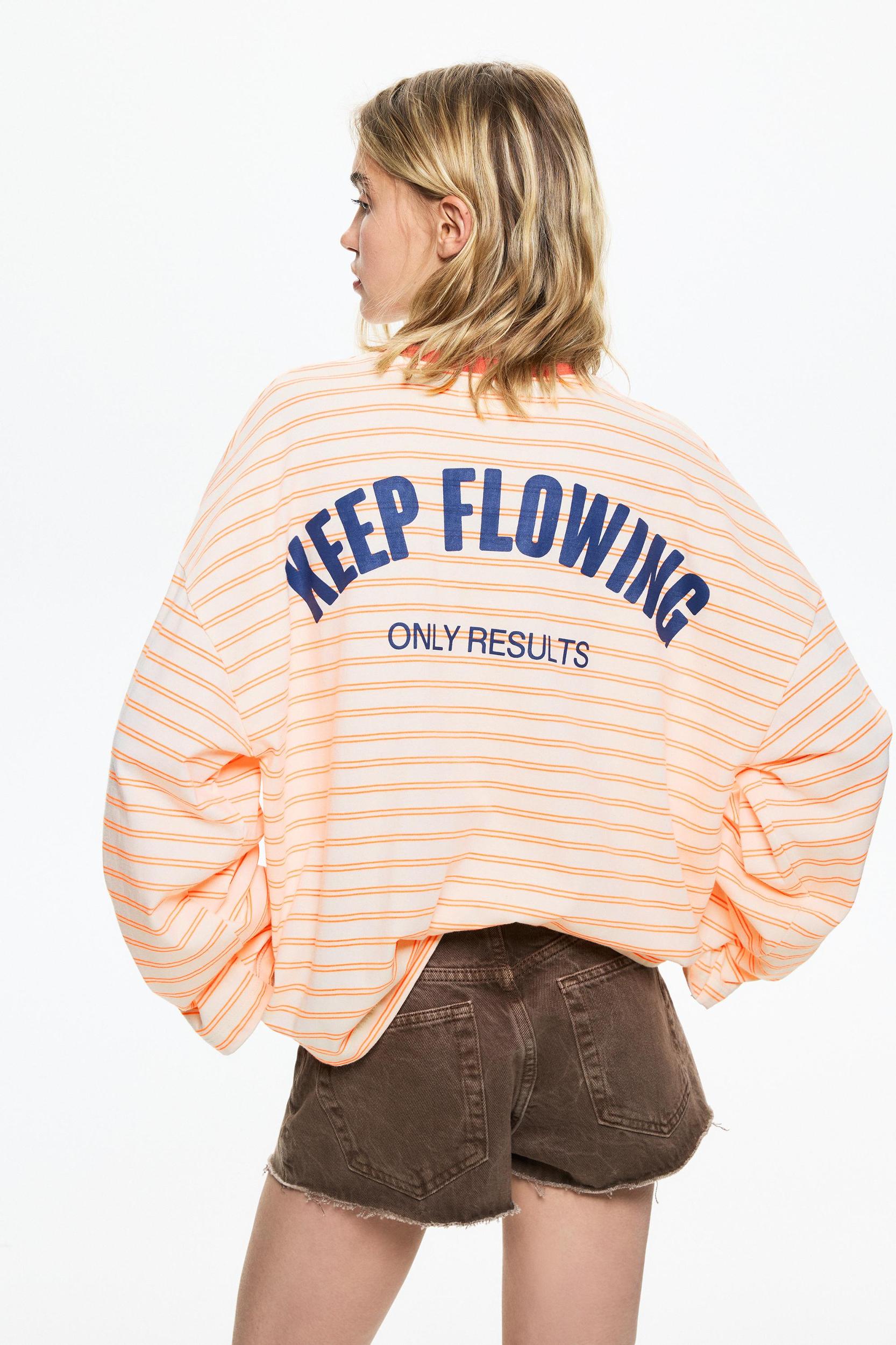 Long-sleeve striped T-shirt Product Image