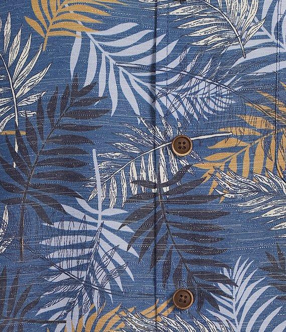 Roundtree & Yorke Big & Tall Short Sleeve Leaf Print Sport Shirt Product Image