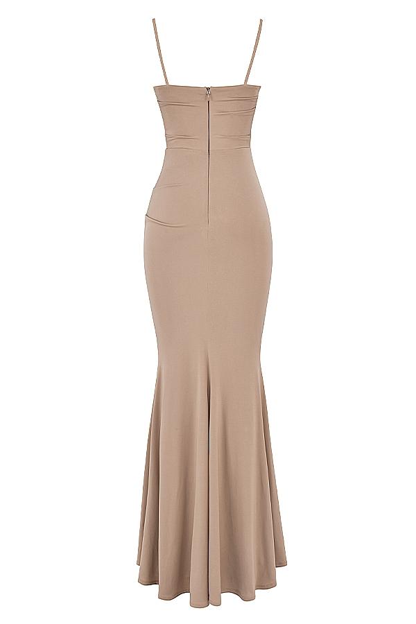 Milena  almond jersey corset maxi dress Product Image