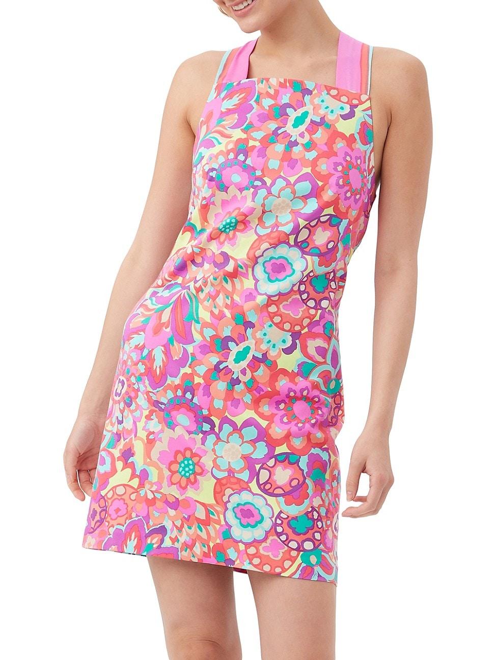 Womens Alivia Floral Apron Dress - Product Image