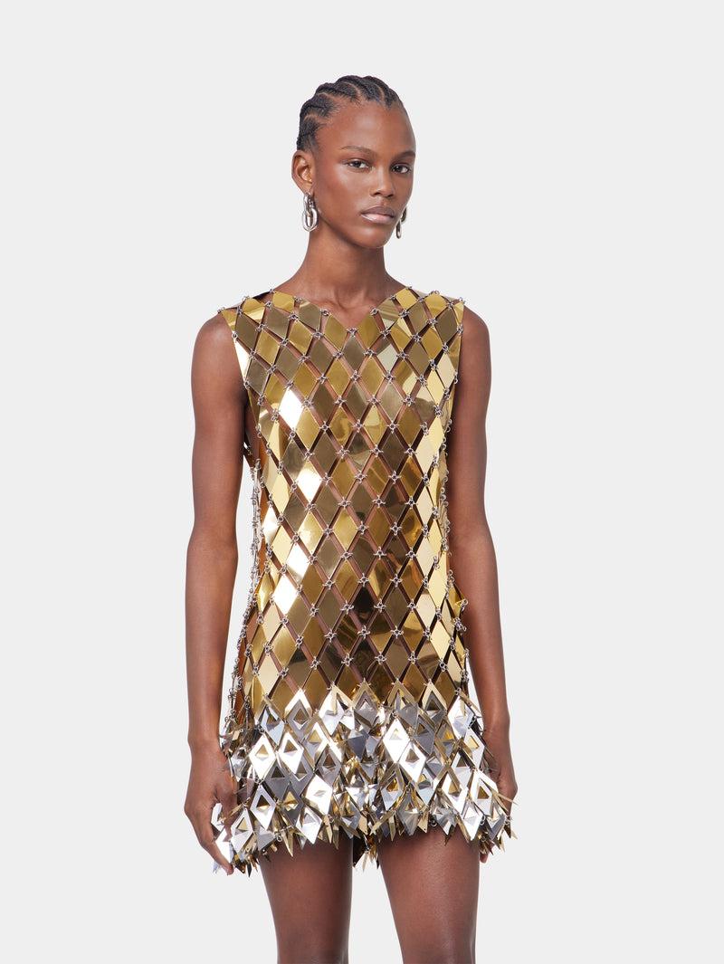 GOLD SHORT DRESS IN ASSEMBLY Product Image