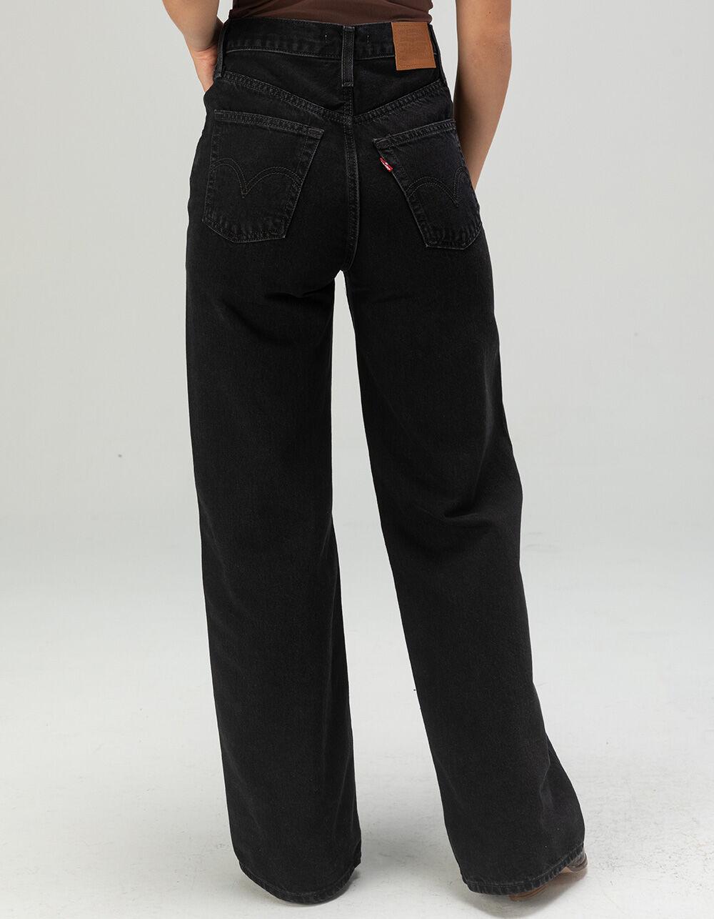LEVI'S Ribcage Wide Leg Womens Jeans - Rosie Posie - BLACK DENIM Product Image