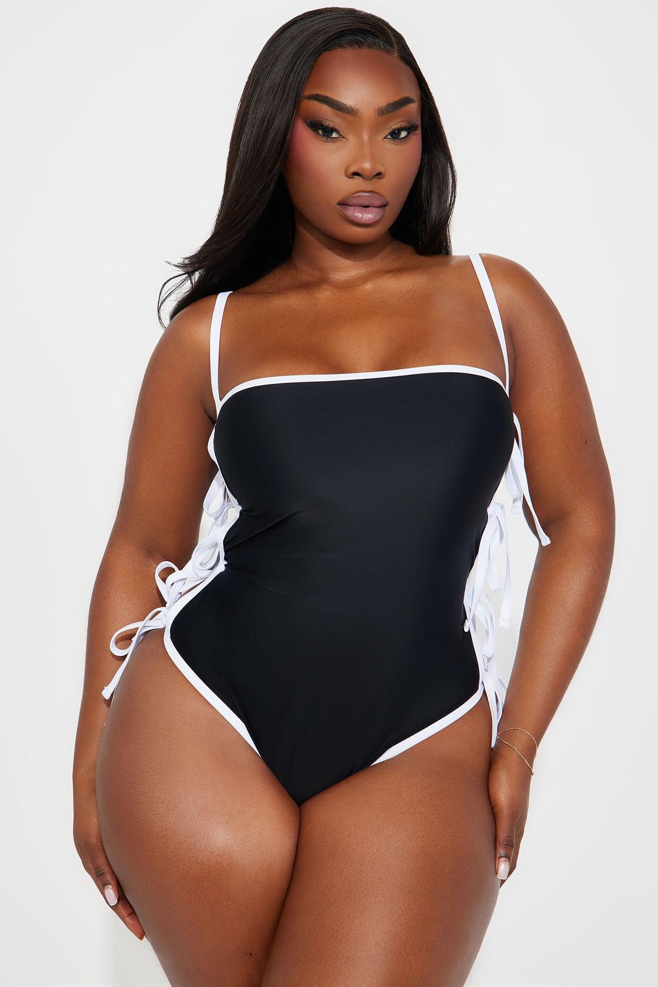 Evie Cut Out 1 Piece Swimsuit  - Black/combo Product Image