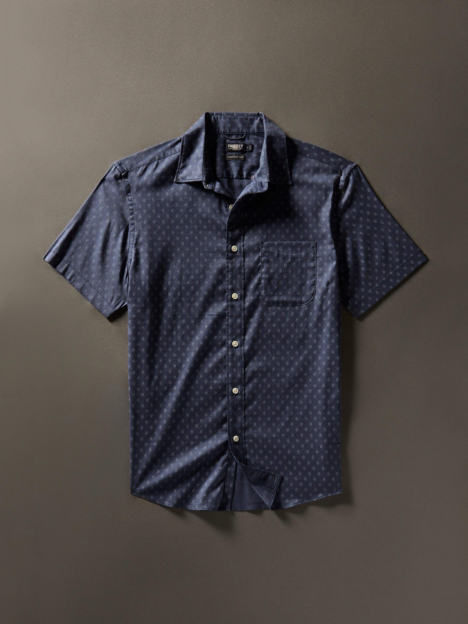 Movement™ Short-Sleeve Shirt - Navy Dusk Diamond Print Male Product Image
