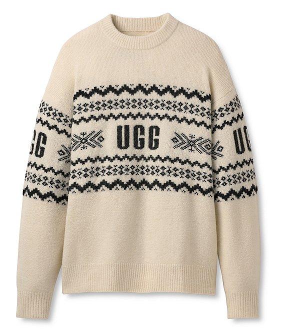 UGG Kaelan UGGisle Long Sleeve Crew Neck Fair Isle Sweater Product Image