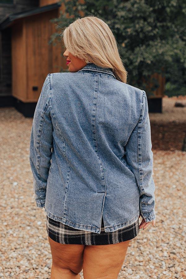 Dreaming Of Soho Denim Blazer Curves Product Image