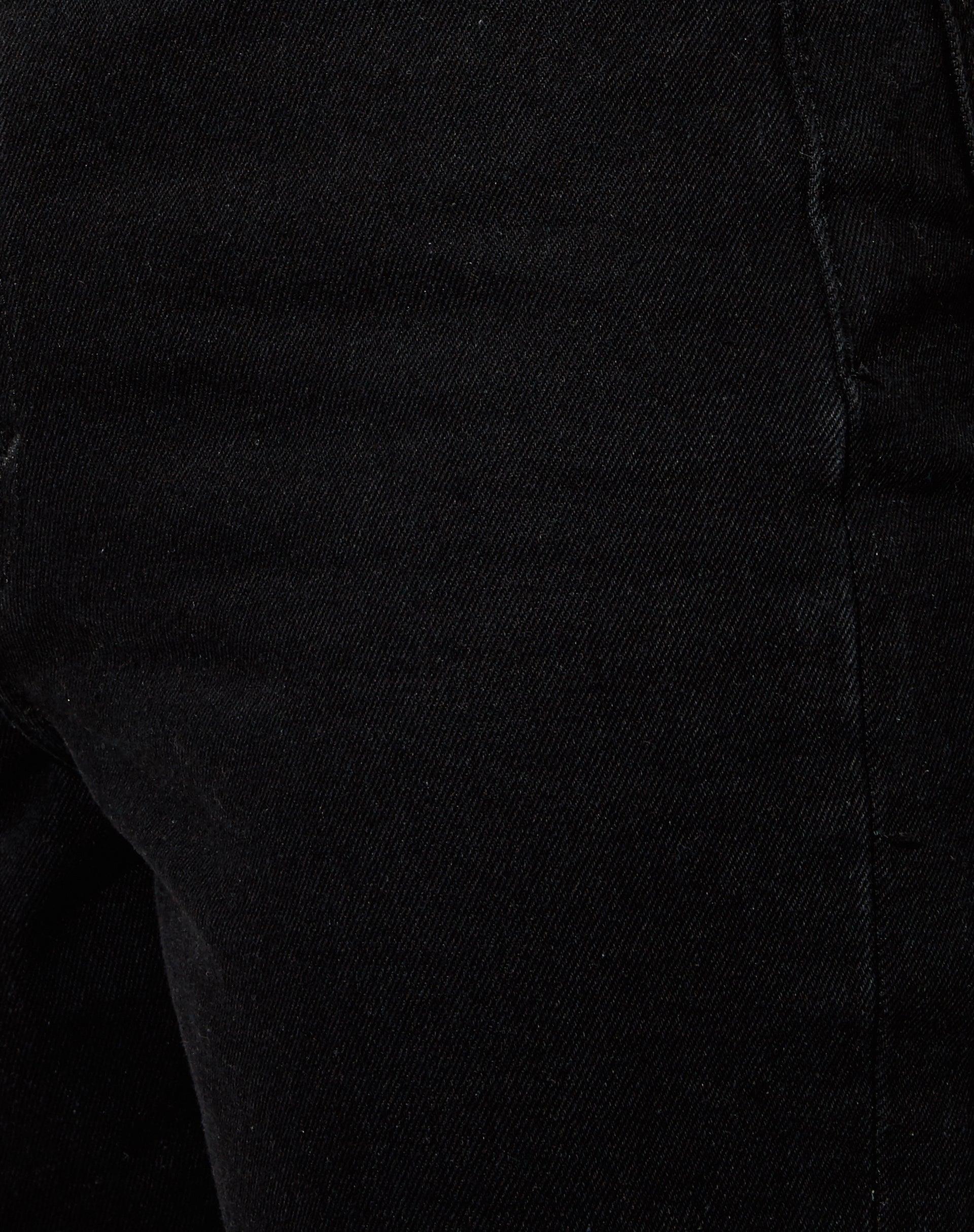 Cut Out Straight Leg Jeans in Black Wash Product Image