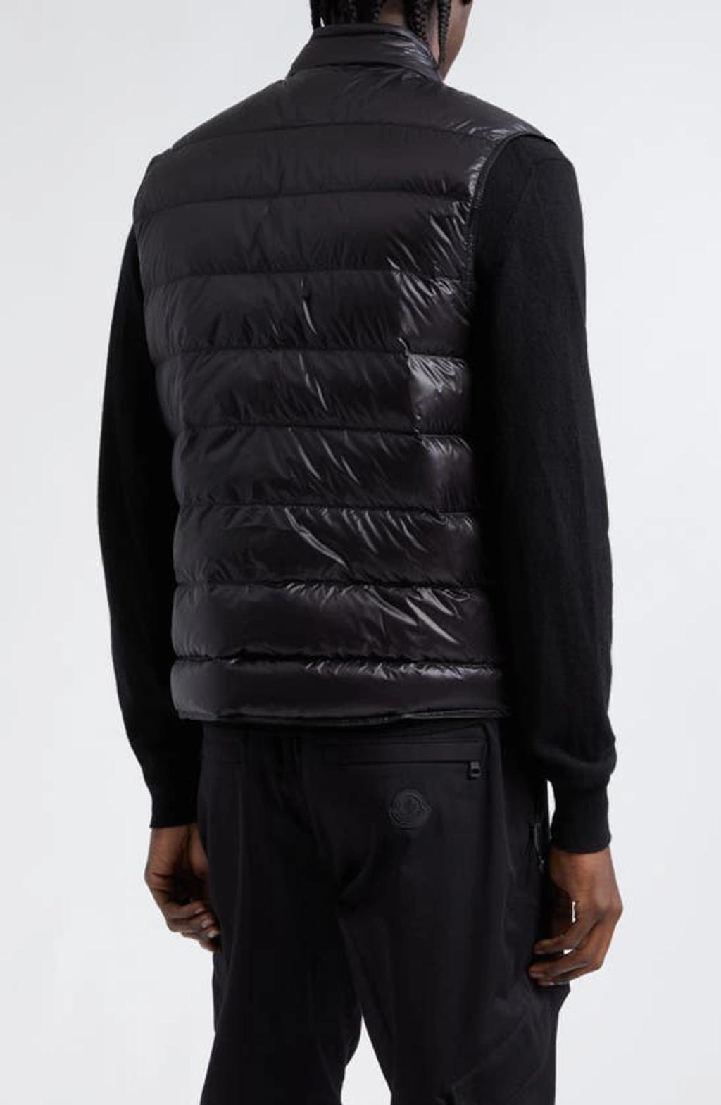 MONCLER High Collar Puffer Quilted Sleeveless Jacket In Black Product Image
