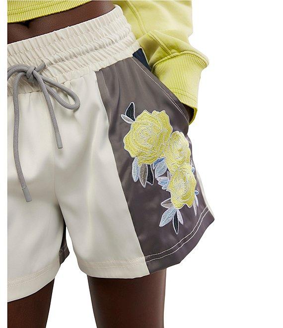FP Movement In The Ring Floral Paneled Drawstring Shorts Product Image