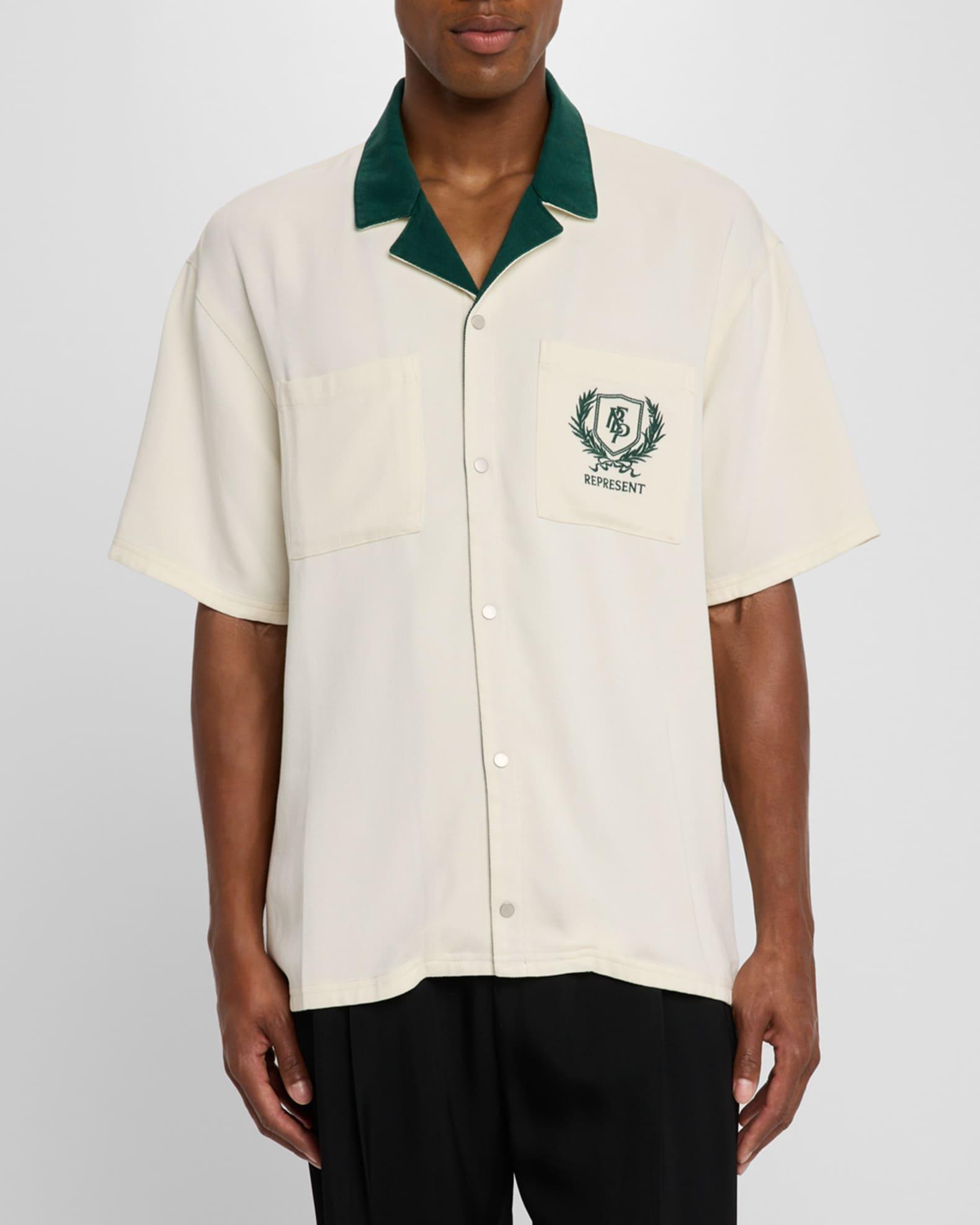 Men's Logo Crest Camp Shirt Product Image