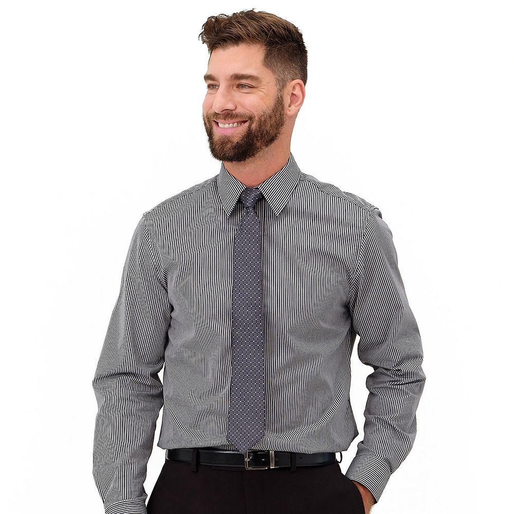 Men's Nick Graham Modern-Fit Stretch Dress Shirt & Tie Set,  Product Image
