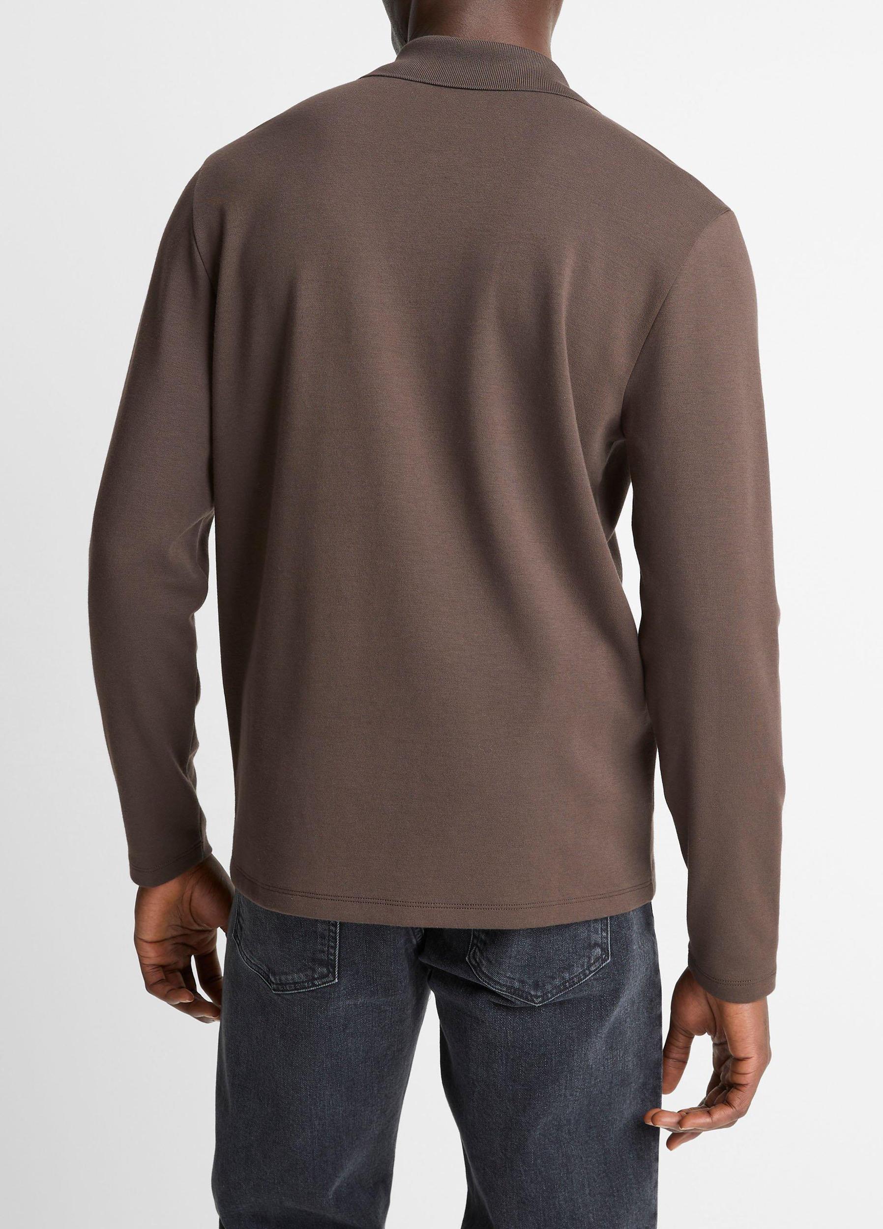 Milano Pima Cotton-Blend Johnny-Collar Shirt Product Image