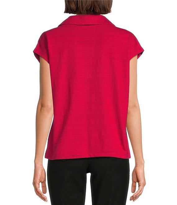 Westbound Cap Sleeve Collared Top Product Image